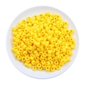 Cuentas de acrílico amarillo limón con agujeros grandes para crear joyas de DIY - Amarillo