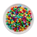 Cuentas de barril acrílicas coloridas para hacer joyas DIY en colores vibrantes - Colores mezclados sólidos