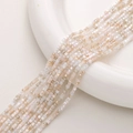 Strands of 2mm faceted crystal square beads in beige, champagne, and coffee colors - 2mm (Approx. 180 Beads) / Taro Wheat Buckwheat