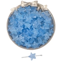 Perla a stella in vetro blu chiaro opaco per gioielli fai-da-te e collane - 10 Pezzi/Confezione (15x14mm) / Celeste