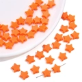 Perline a stella in acrilico arancione da 10 mm per la creazione di bracciali e gioielli - 50 Pezzi (10mm) / Arancione
