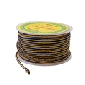 Deep blue and gold braided nylon cord on a transparent spool, size 7 DIY thread - 2.5mm 11m/Roll / Navy Blue + Gold