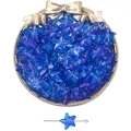 Perle a stella marina in vetro sfumato blu-viola per gioielli e collane fai-da-te - 10 Pezzi/Confezione (15x14mm) / Viola Blu
