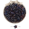 Perline in vetro a forma di stella marina con sfumatura rosso-blu per gioielli - 10 Pezzi/Confezione (15x14mm) / Blu Scuro Arancio