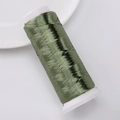 Fil de polyester en soie vert olive brillant pour bijoux DIY sur bobine en plastique - Environ 1200m 1 Rouleau/Paquet / Vert Armée