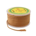 Bobine de cordon en nylon marron doré pour tressage de bijoux DIY et nœuds chinois - 2.5mm 11m/Rouleau / Khaki