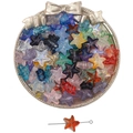 Perle in vetro a forma di stella 15mm per collane DIY e braccialetti fatti a mano - 10 Pezzi/Confezione (15x14mm) / Multicolore