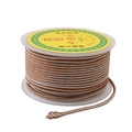 Cordon en nylon tressé orange et blanc pour bijoux DIY sur un rouleau de bobine - 2.5mm 11m/Rouleau / Kaki Gris