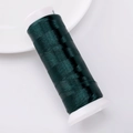 Dark forest green velvet thread roll with silky finish for DIY handmade crafts - Approx 1200m 1 Roll/Pack / Dark Green