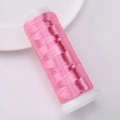 Pink polyester velvet thread roll on white spool for DIY handmade hairpin making - Approx 1200m 1 Roll/Pack / Water Pink