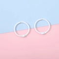 Set di due anelli raccoglitori in metallo bianco opaco per artigianato fai da te - 30MM / Bianco
