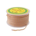 Cordon tressé en nylon multicolore rose, jaune et bleu pour la création de bijoux DIY - 2mm 16m/Rouleau / Rose Bonbon