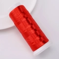 Bright red polyester knotless velvet thread roll for DIY jewelry and garment making - Approx 1200m 1 Roll/Pack / Red