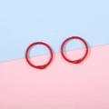Coppia di anelli di rilegatura in metallo rosso color macaron per bricolage fai-da-te - 30MM / Rosso