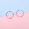 Set di due anelli per rilegatura in metallo rosa pastello macaron per decorazione fai-da-te - 30MM / Rosa