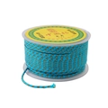 Cordon en nylon tressé bleu ciel et marron sur bobine pour la création de bijoux artisanaux - 2mm 16m/Rouleau / Vague de mer