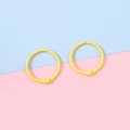 Yellow painted iron loose-leaf binder rings for DIY crafts and car key accessories - Yellow