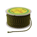 Fil tressé en nylon vert et orange sur bobine pour bijoux DIY et colliers - 2mm 16m/Rouleau / Vert Militaire