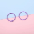 Set of two purple lacquered metal open rings for car keys and DIY decorative accessories - Purple