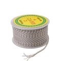 Rouleau de cordon en nylon torsadé tricolore pour bijoux DIY sur bobine transparente - 2mm 16m/Rouleau / Gris Chiné
