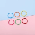 Kleurrijke metalen sleutelhangers in zes macaronkleuren voor DIY-decoraties - Willekeurig Gemengde Kleuren