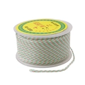 Cordon en nylon tressé multicolore sur bobine pour la création de bijoux DIY - 2mm 16m/Rouleau / Vert Clair