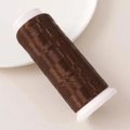 Rollo de hilo de poliéster marrón oscuro con acabado sedoso para joyería DIY y cabello - Aprox 1200m / Rollo / Marrón 1