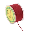 Deep red nylon cord for DIY jewelry braiding, wound on a transparent plastic spool - 2mm 16m/Roll / Burgundy