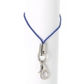 Blue DIY lanyard charm with silver lobster clasp and braided cord for accessories - 30 Pieces Pack / Dark Blue