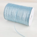 Light blue and silver metallic glitter ribbon roll for DIY crafts and gift wrapping - Blue