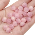 Perla di resina rosa traslucida con lucentezza perlata per gioielli fai da te - 11x8mm Foro Circa 1,5mm (10 Pz/Confezione) / Rosa