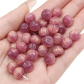 Perline in resina 11x8mm rosa-viola perlato con trama sabbia glitterata per DIY - 11x8mm Foro Circa 1,5mm (10 Pz/Confezione) / Viola