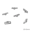 Perle d'espacement fleur losange argent 10x5mm plaqué or 14K avec pierre centrale - Espaceur Losange Zirconia Simple (10x5mm) / Platine