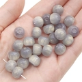 Gray purple iridescent resin barrel beads with 11x8mm sand texture for DIY jewelry - Gray