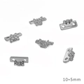 Pendentif papillon plaqué or 14K avec zircons pour bijoux DIY, taille 10x5mm - Espaceur Style Papillon (10x5mm) / Platine