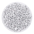 White 10mm acrylic smile face beads for DIY jewelry making and bracelet crafts - Approx 10mm Diameter, 6mm Thickness, 2mm Hole, 50 Pcs/Pack / White with Black Smile