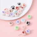 Perles de griffes de chat en acrylique coloré pour bracelets et colliers DIY - Couleurs Mélangées Aléatoires