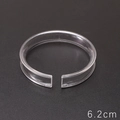 Transparent acrylic bracelet display C-ring stand with 6.2cm diameter for jewelry - Premium Transparent C-Ring / 6.2cm Outer Diameter (5 Pieces/Pack) / Clear
