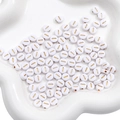 7mm acrylic white bead with gold dash symbol for DIY jewelry making and kids crafts - I White with Gold Letter