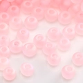 DIY 2-4mm matte Barbie pink glass seed beads for handmade bracelet and necklace jewelry - Style 3 (03) / 3mm (10g/Pack, approx 220 Pieces) / Pink Frosted Translucent