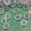 Frosted milky white semi-transparent glass beads for DIY jewelry making in bulk - Frosted Milky White Round Beads (Style #02) / 3mm