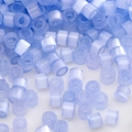 Himmelblaue 2-4mm mattierte Glasperlen mit vertikalen Streifen für DIY-Schmuckherstellung - Hellblau Zylindrische Röhrenperlen (#09)