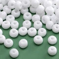 DIY jewelry crafting white glass seed beads for handmade bracelets and necklaces - Solid White Opaque Beads (Style #07)