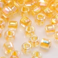 Perles de verre orange de 2-4mm avec finition irisante pour bijoux faits main - Modèle #14