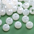 2-4mm beige Glasperlen mit Perlglanz-Effekt für DIY-Schmuckherstellung - Perlmutt Reinweiß (Stil 19)