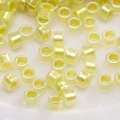 Perles en verre jaune vert pâle irisées pour la création de bijoux DIY à la main - Modèle #15