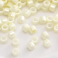 Perles de rocaille en verre crème nacré pour bijoux DIY et colliers faits main - Modèle #16