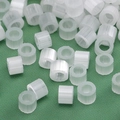 Polished cylindrical cat-eye beads in milky white and pale green for DIY jewelry - Cat's Eye Look Cylindrical Bead (Model #12)