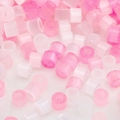 Mix di perline di vetro rosa Barbie e bianche 2-4mm per gioielli fai-da-te e artigianato - Stile 16(16)