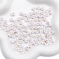 White acrylic round bead with gold letter Y for DIY jewelry and beaded crafts - Y White with Gold Letter
